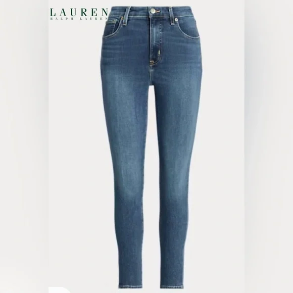 LAUREN RALPH LAUREN Women’s  High-Rise Skinny Jeans - Blue - Size: 6 - Picture 2 of 15